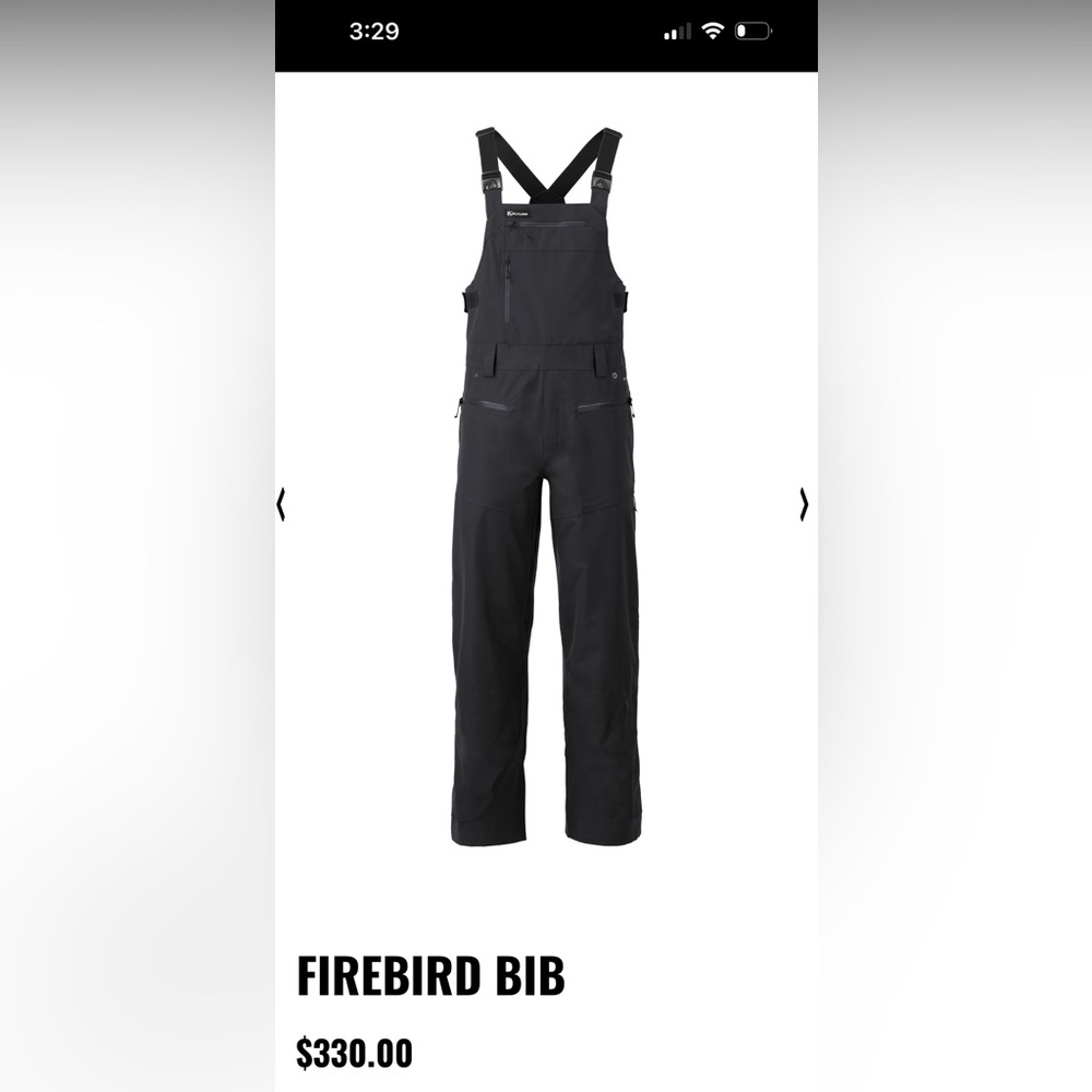 New Mens Flylow Firebird ski bib size medium color night - Picture 6 of 6
